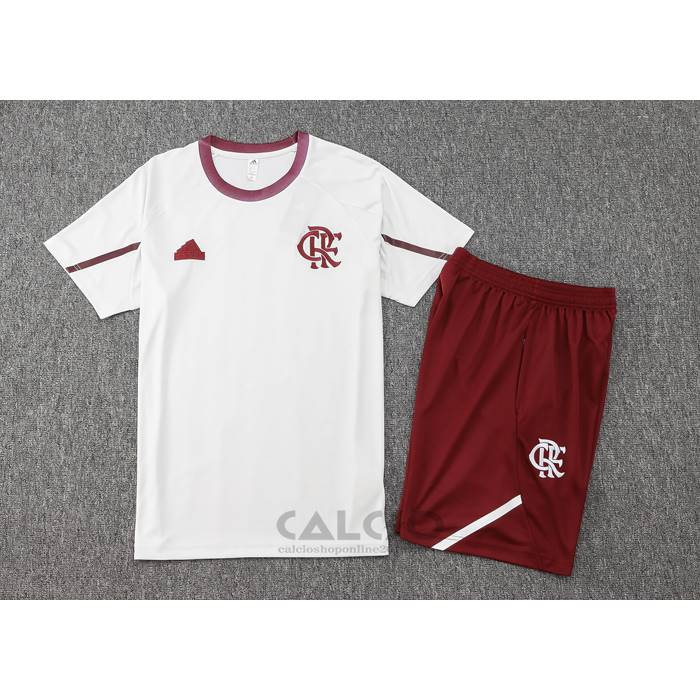 Tuta da Track Flamengo Manica Corta 2024-2025 Bianco - Pantaloncini
